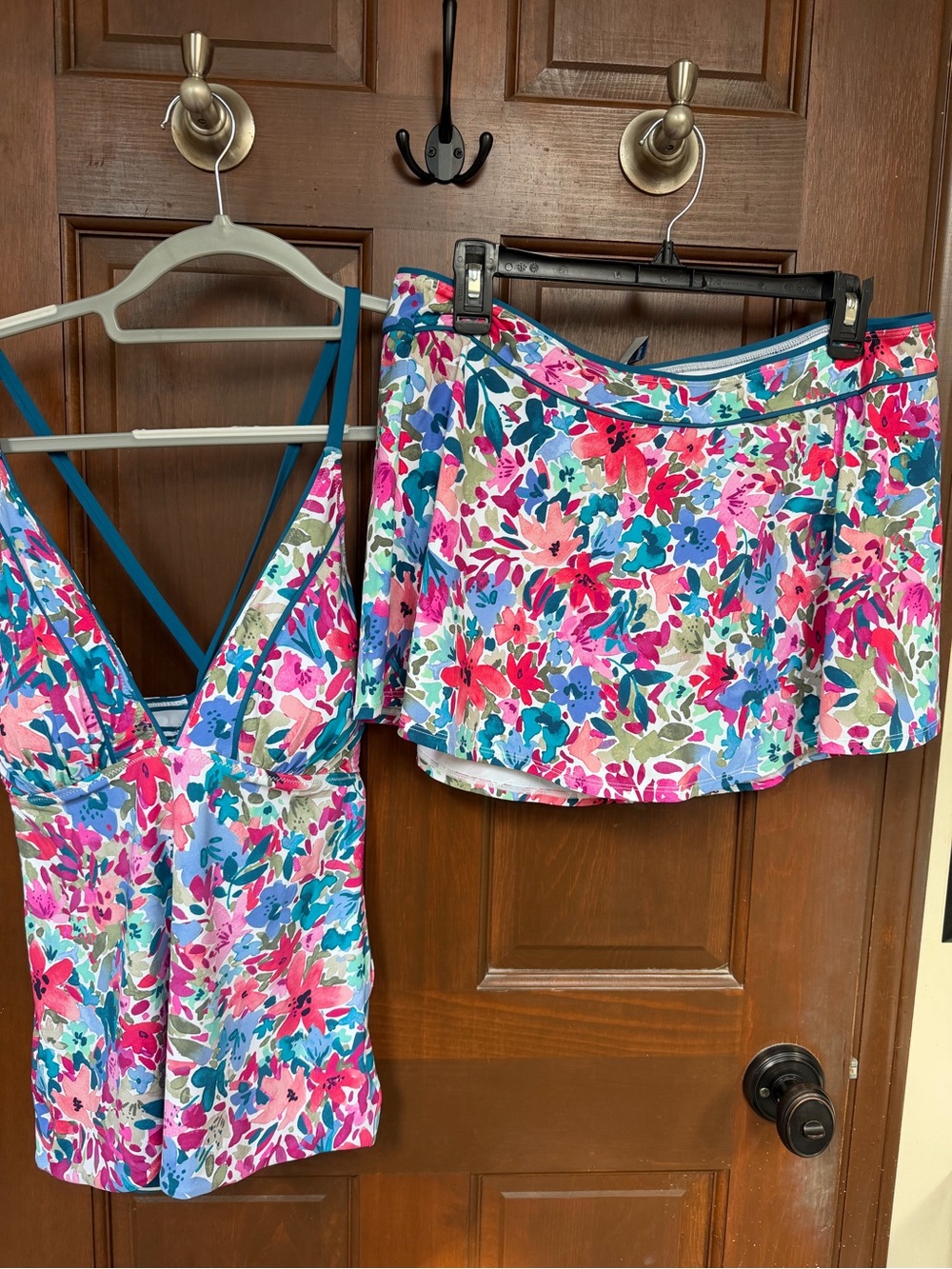 Tommy Bahama Floral Circle Skirt and Tankini Set - Pink, Blue, Green